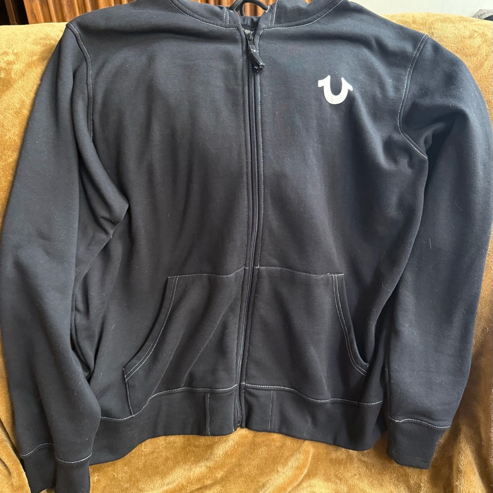 True Religion Buddha Logo Seal Zip Hoodie - Size: XL - NWT